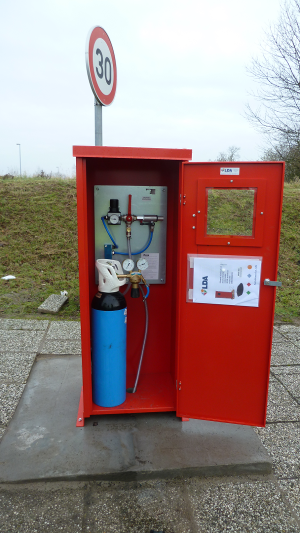 Open cabinet on site 3 