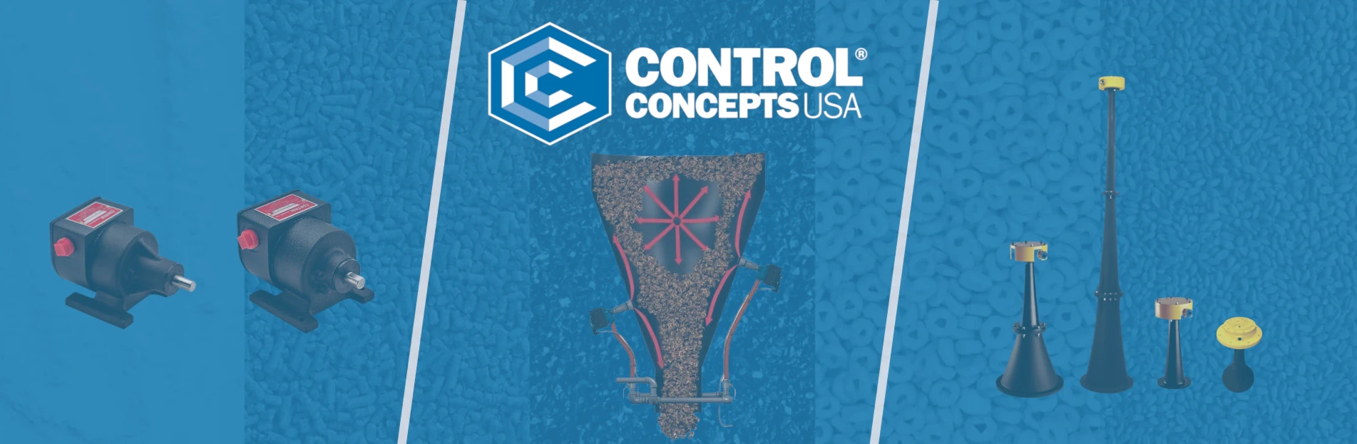 control concept with airsweep, acoustic and dazic speed products banner