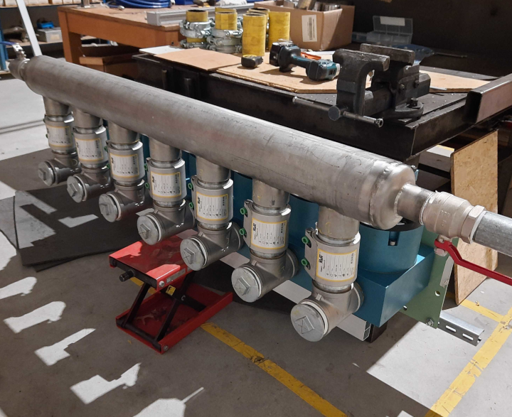 5 stacked MAC valves Pulse valves for dust collection