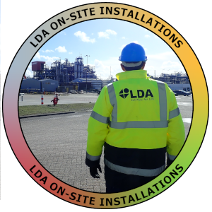 LDA symbol for on-site installation with a photo of a LDA in
