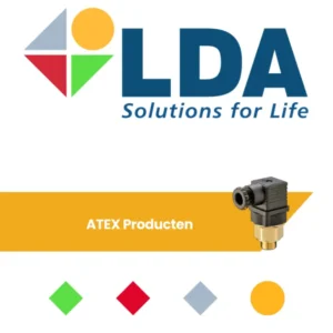 ATEX product catalogus voorblad met het logo van LDA