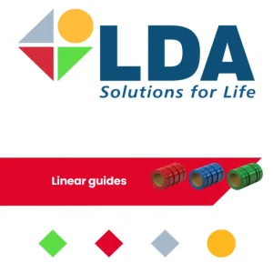 the front page of the catalog with title linear plain bearings