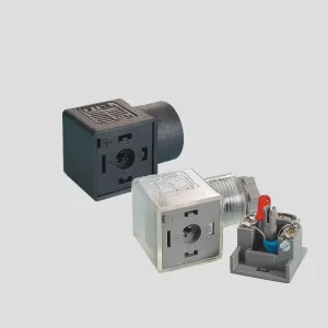 Standard: EN 175301-803-A (DIN 43650-A) Connection: 1/2" NPTF Cable diameter: Ø6 – 8 mm Pin spacing: 18 mm Contact material: A1: CuZn silver-plated (Ag) A1T: CuZn gold-plated (Au) Housing: Base material: PA66 + 30% glass fiber A1T: Transparent top cover in PA Electronics (optional with A1T): LED indicator Varistor Diode Bridge cell Max. voltage: 250 V AC / 300 V DC Operating current: 10 A Peak current: 16 A Protection class: IP65 (EN 60529 / DIN 40050) Insulation class: C (according to VDE 0110) Temperature range: A1: -30 °C to +125 °C A1T: -25 °C to +90 °C