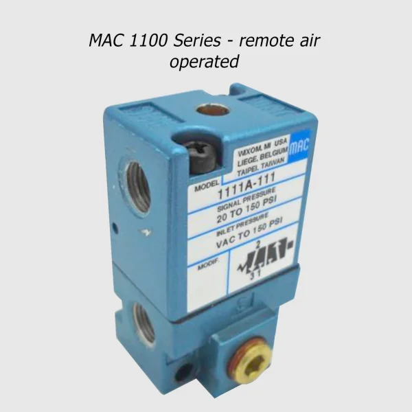 MAC 1100 Serie manual or remote air operated valve 3/2 NC-NO, 1/8" - 1/4", 180Nl/min - Image 4