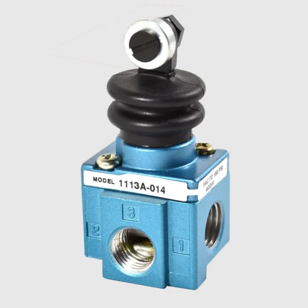 MAC 1100 Serie manual or remote air operated valve 3/2 NC-NO, 1/8" - 1/4", 180Nl/min