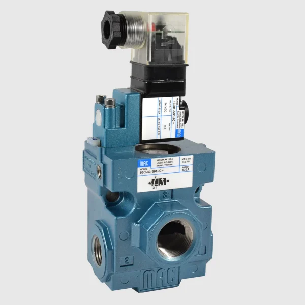MAC 56 Series solenoid valve 3/2 NC-NO, 3/8" - 3/4", 5700Nl/min