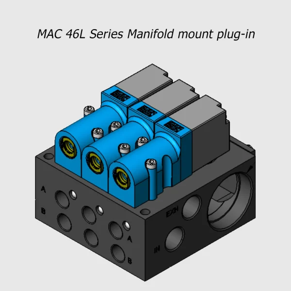 MAC 46L Serie solenoid valve 4/2 NC-NO, M5 - 1/8”, 300Nl/min - Image 6