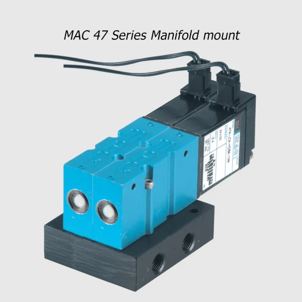 MAC 47 Series solenoid valve 5/2 NC-NO, 1/8"- 1/4", 500Nl/min - Image 4