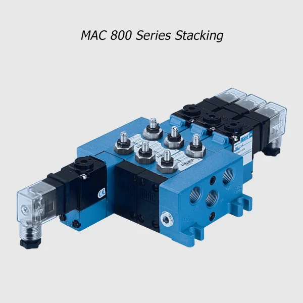 MAC 800 Series solenoid valve 5/2-5/3, 1/4”-3/8”, 1400Nl/min - Image 5