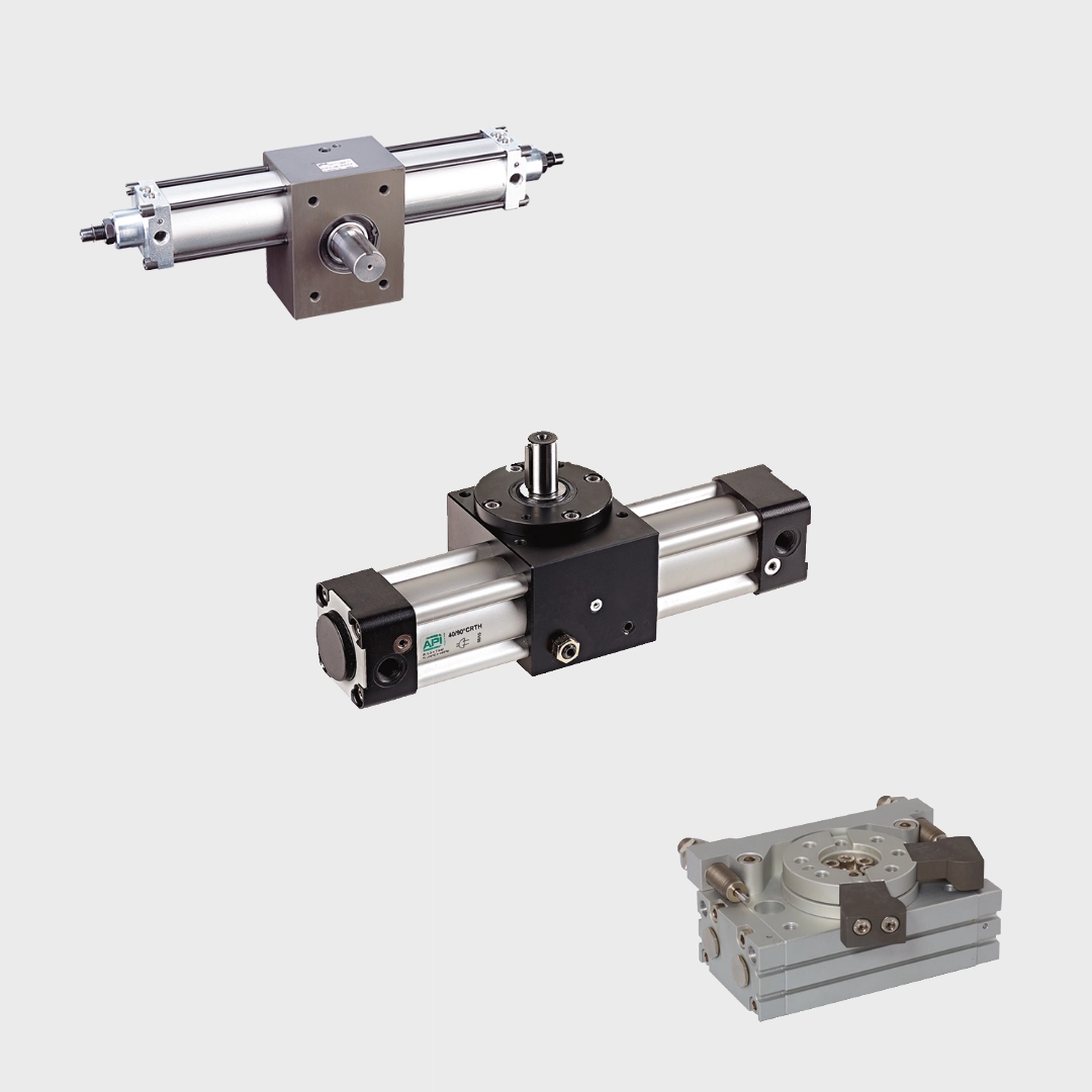 Rack and pinion rotary cylinders