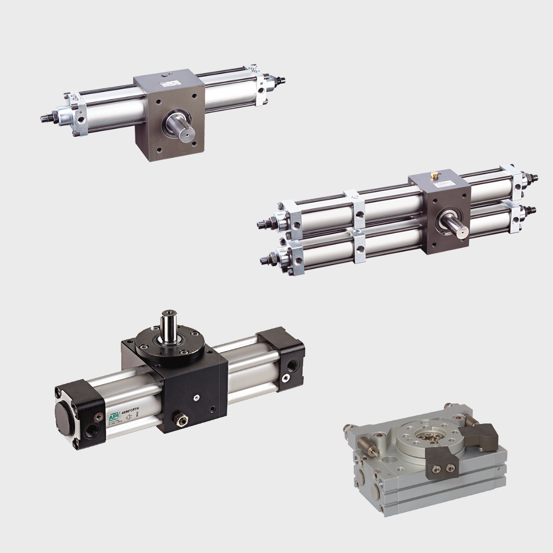 Pneumatic rotary cylinders