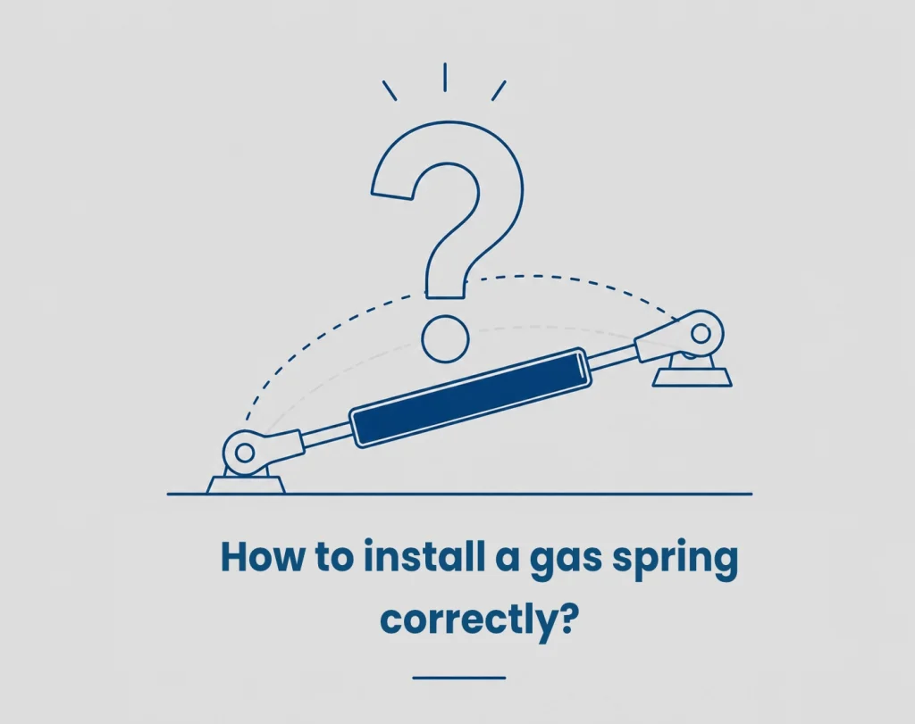 How do you install a gas spring correctly?